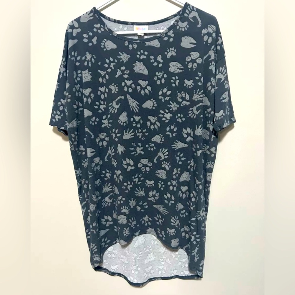 LuLaRoe “Animal Pawprints” Irma (Size XXS)